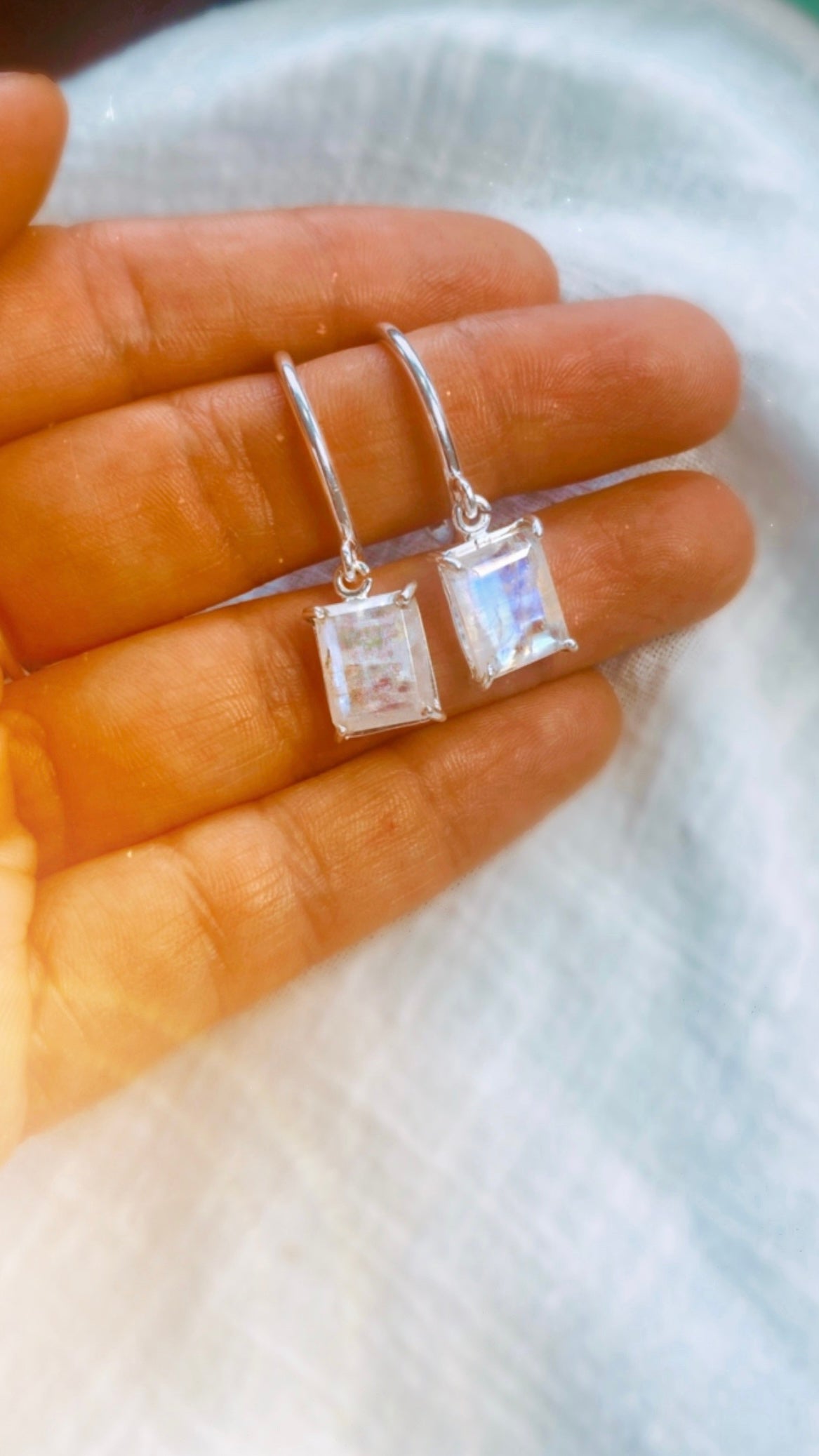 Lua moonstone earring
