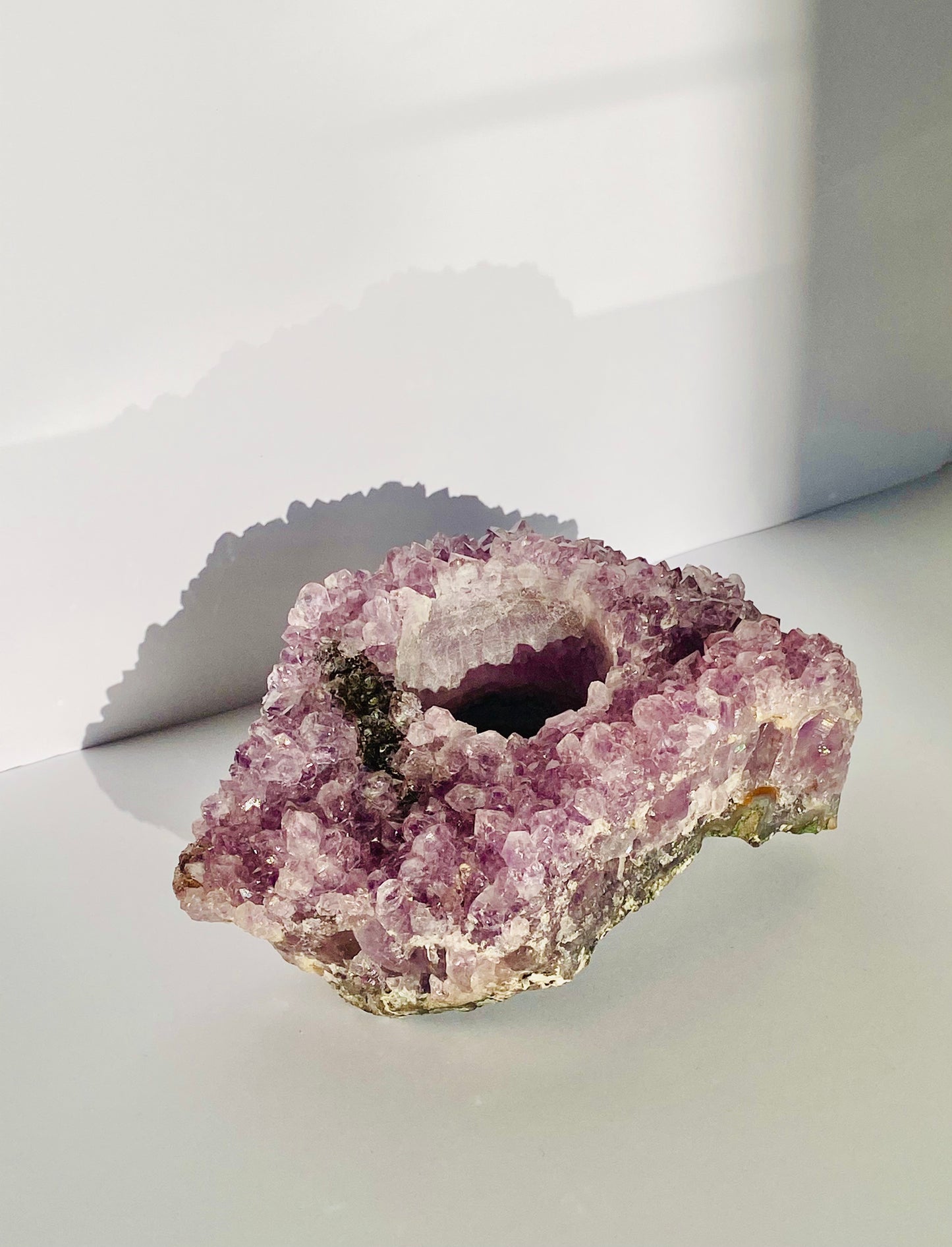 Amethyst candle holder