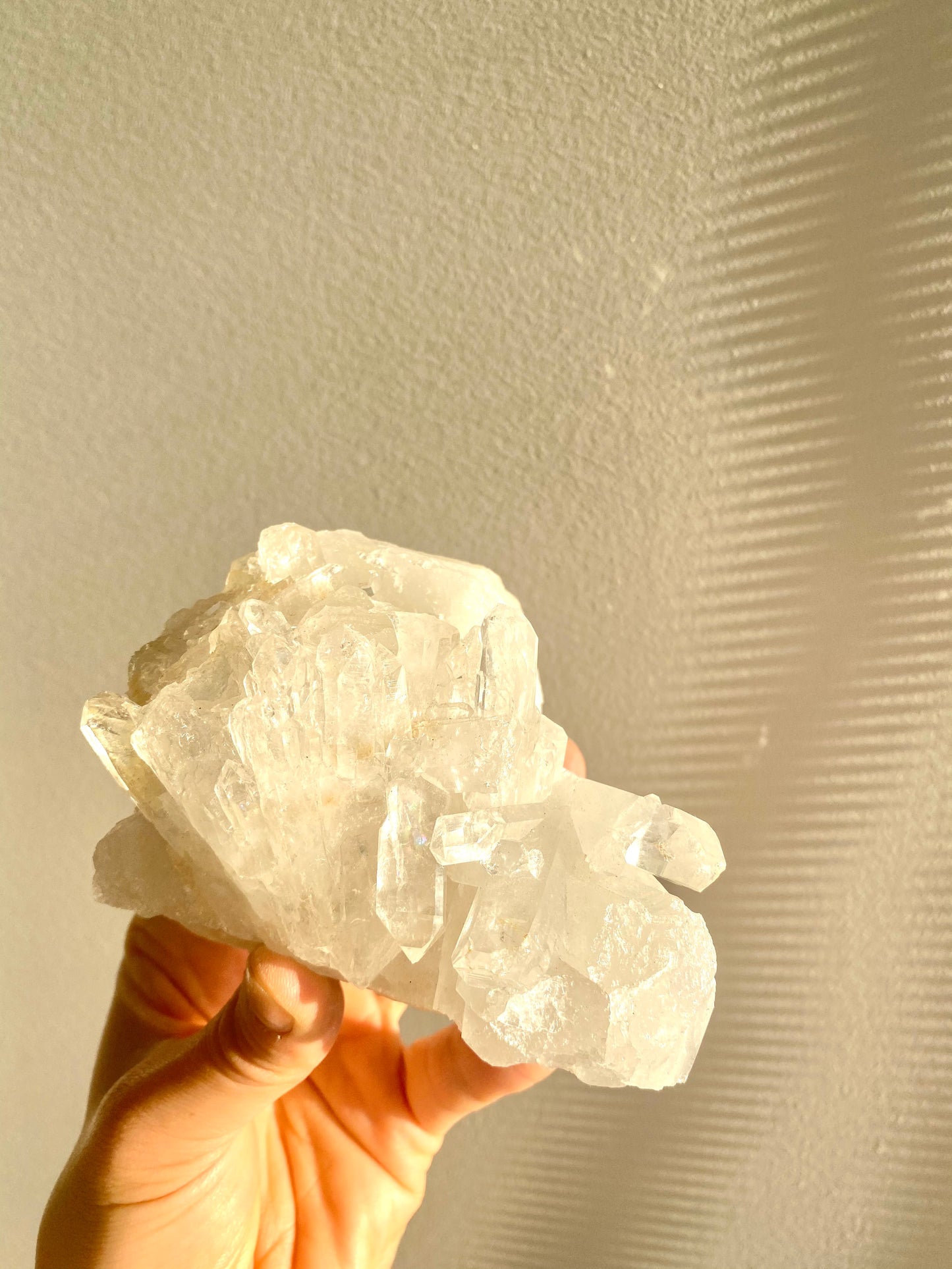 Clear quartz cluster