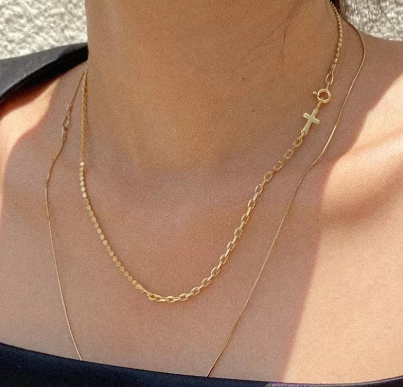 Mix cross 18K chain