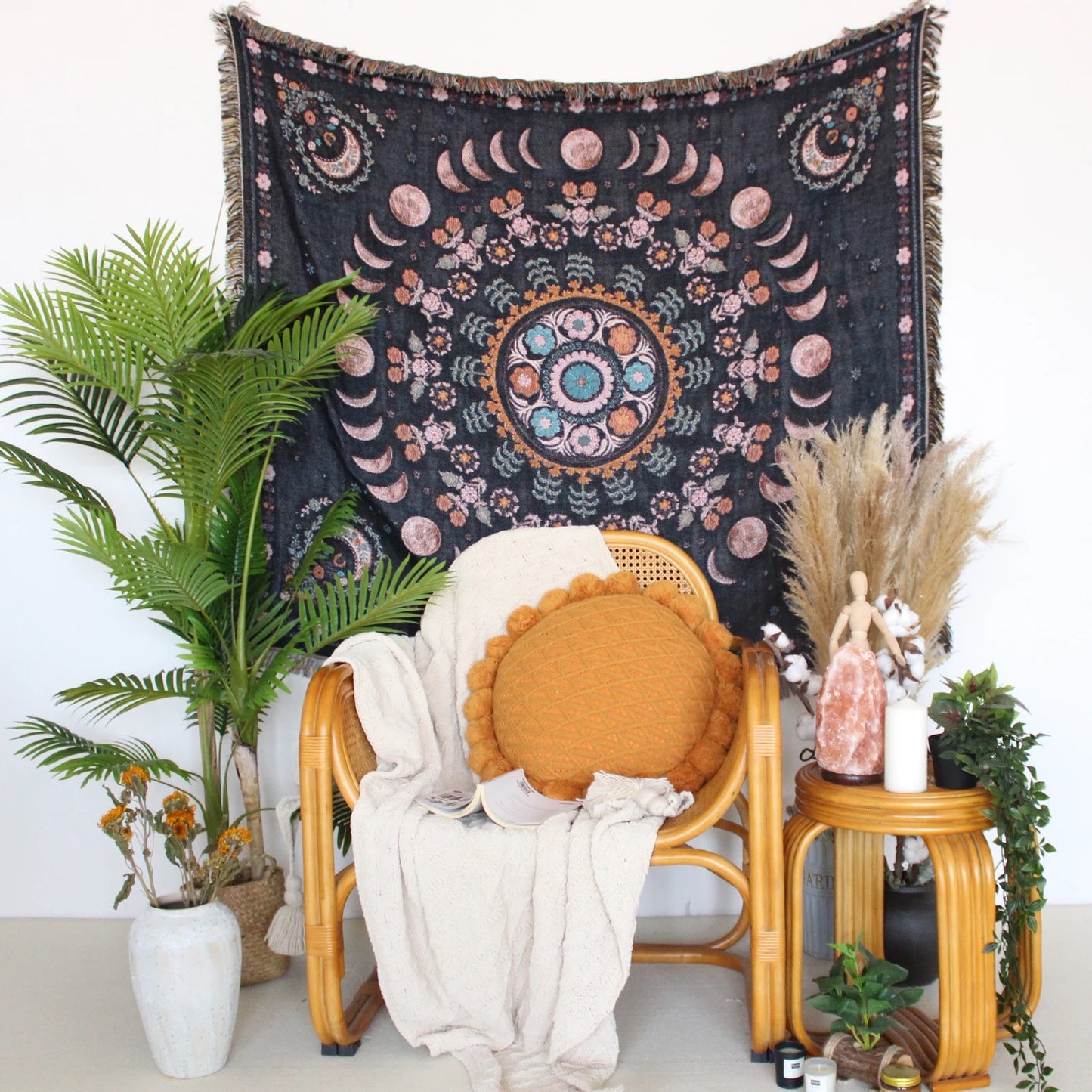 Moon gazer throw rug