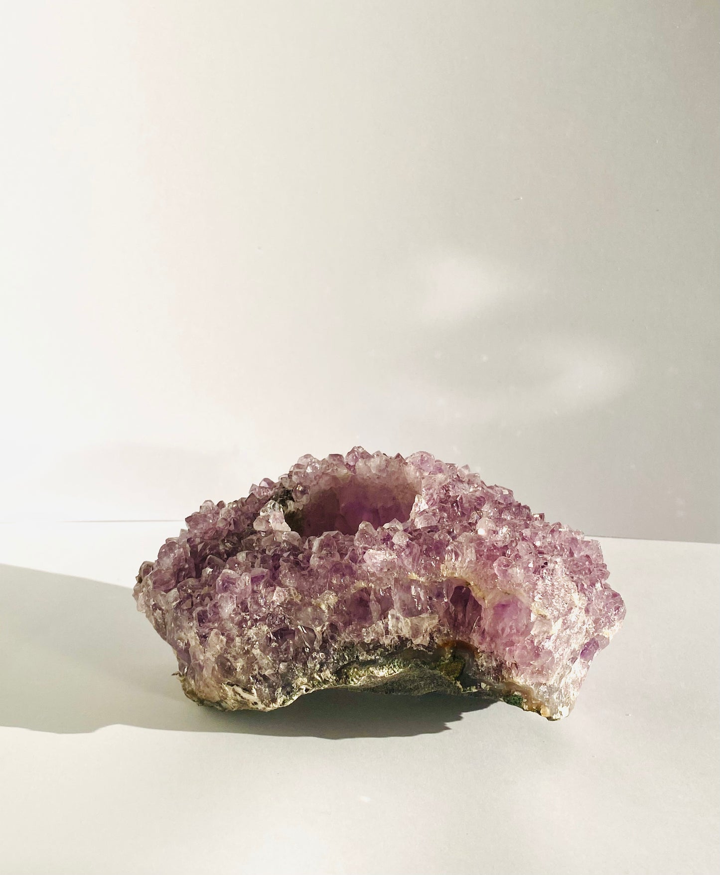Amethyst candle holder