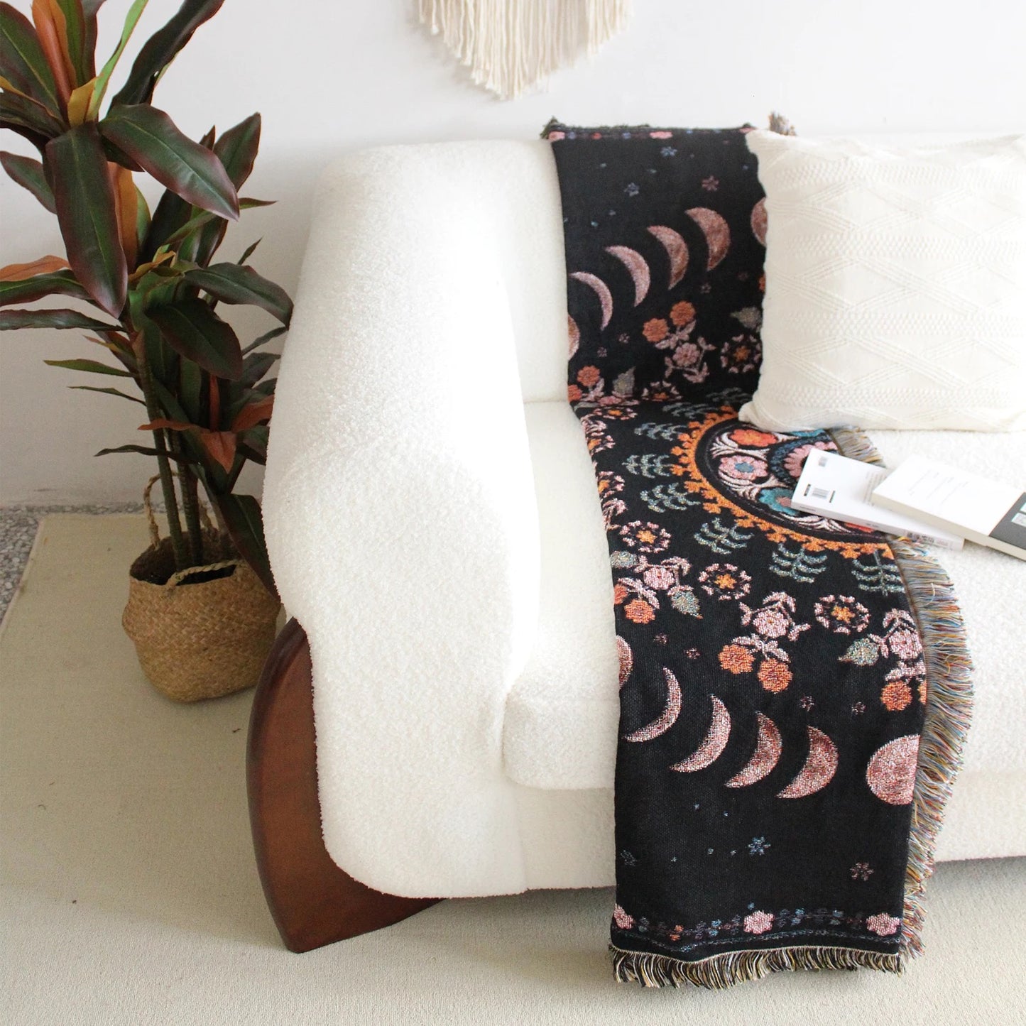 Moon gazer throw rug