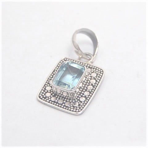 Infinite blue topaz necklace