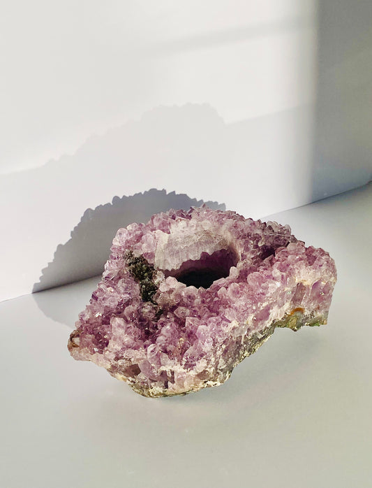 Amethyst candle holder