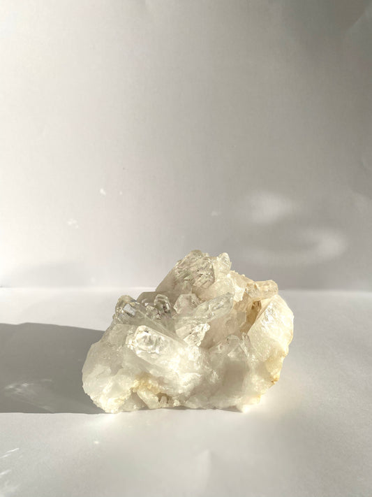 Clear quartz cluster
