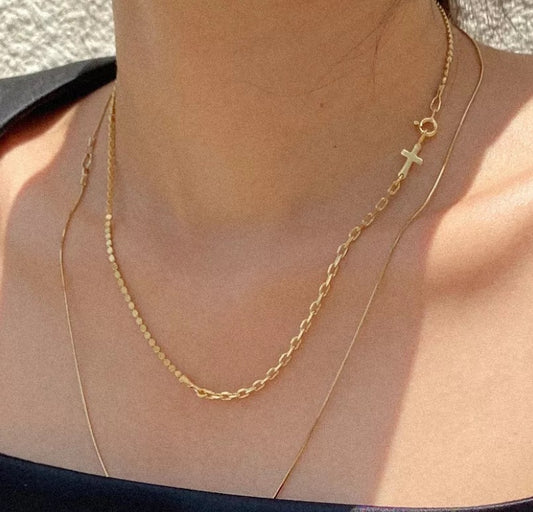 Mix cross 18K chain